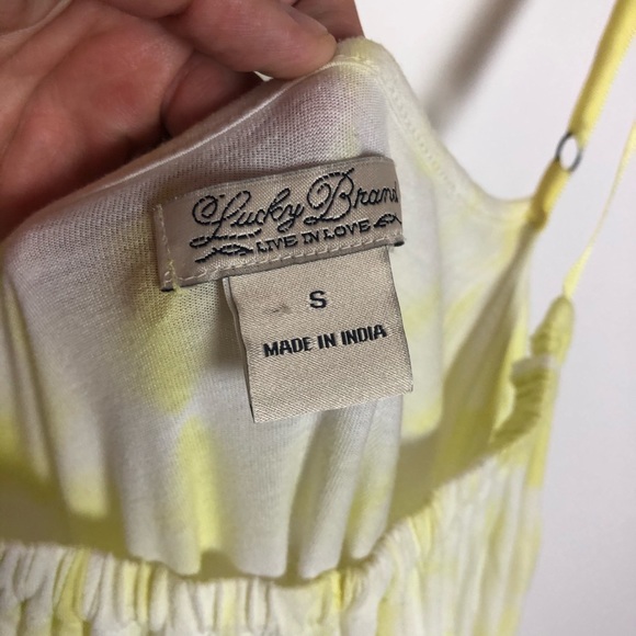 Lucky Brand Yellow Tie Dye Tank Top Size S - Picture 4 of 5